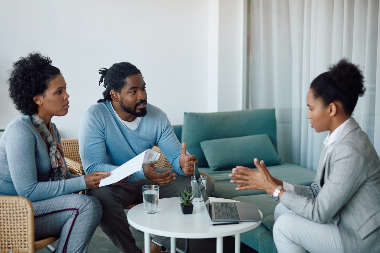 Accountant working on full documentation for commercial mortgage