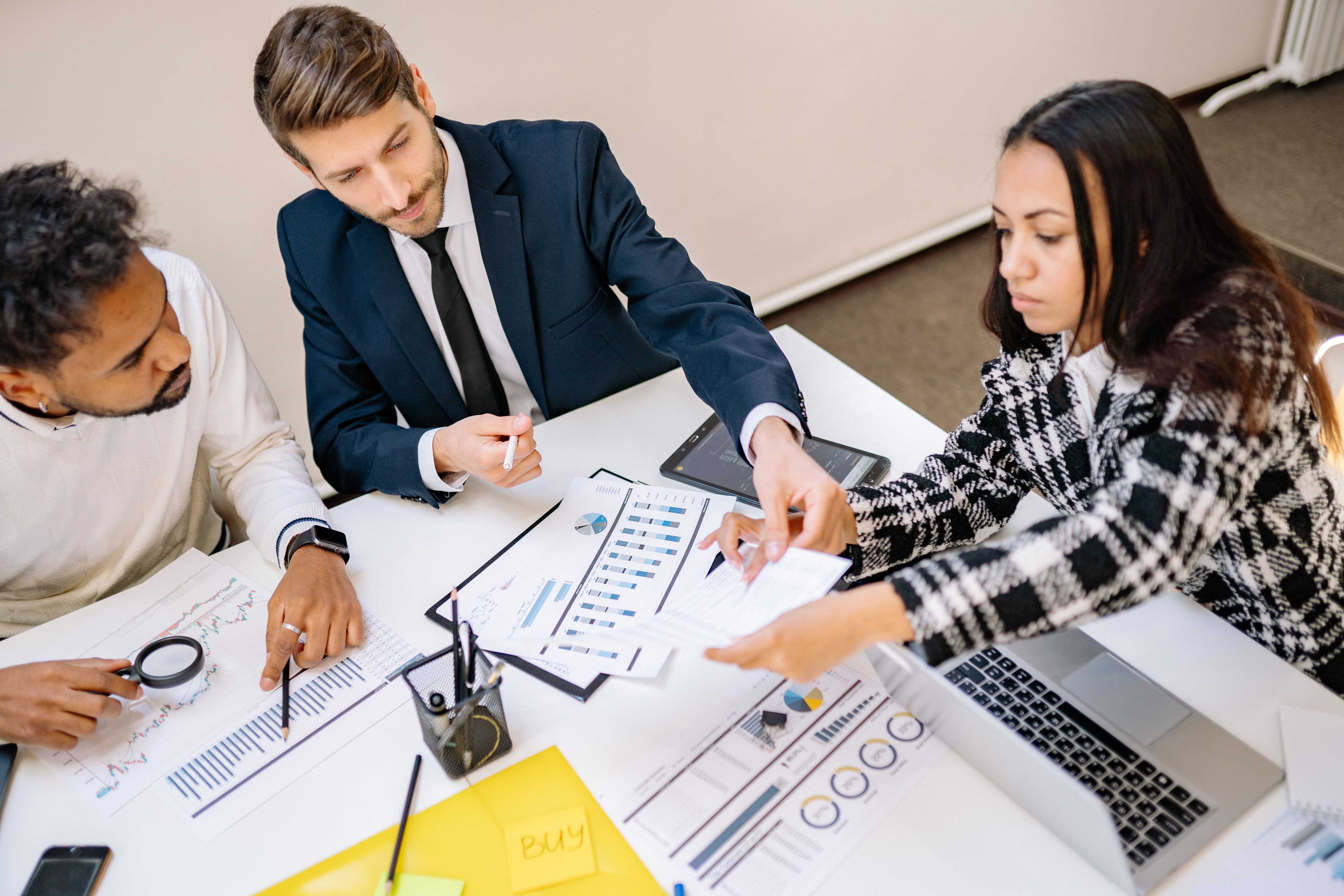 Accountant reviewing accounts receivable for asset-based financing