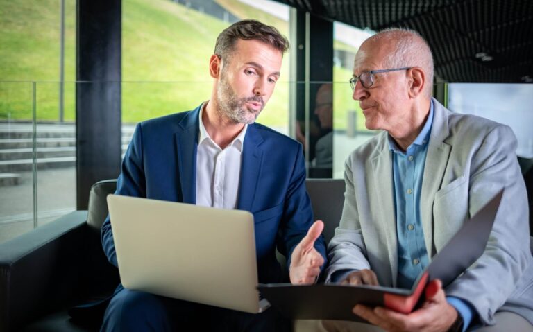 Investor analyzing cash flow for rental properties