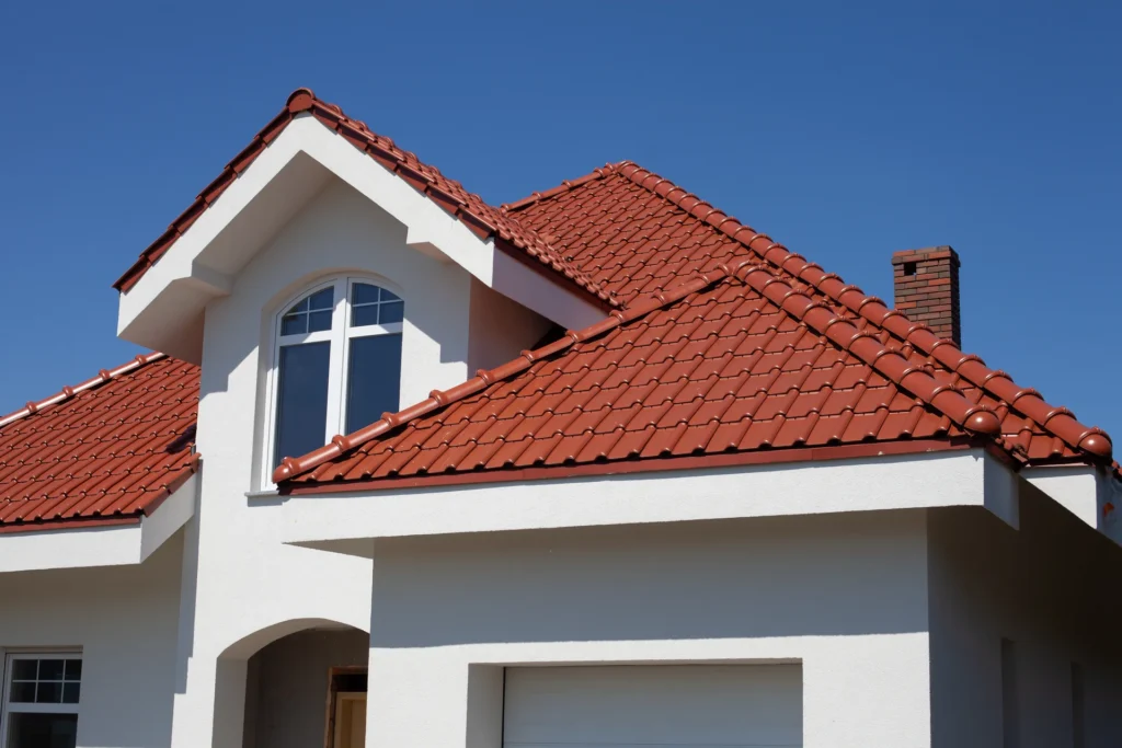 Exterior of a newly constructed modern home