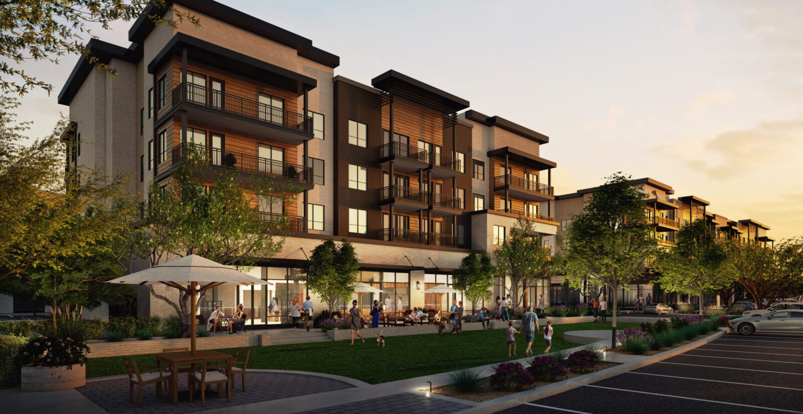 Modern apartment complex