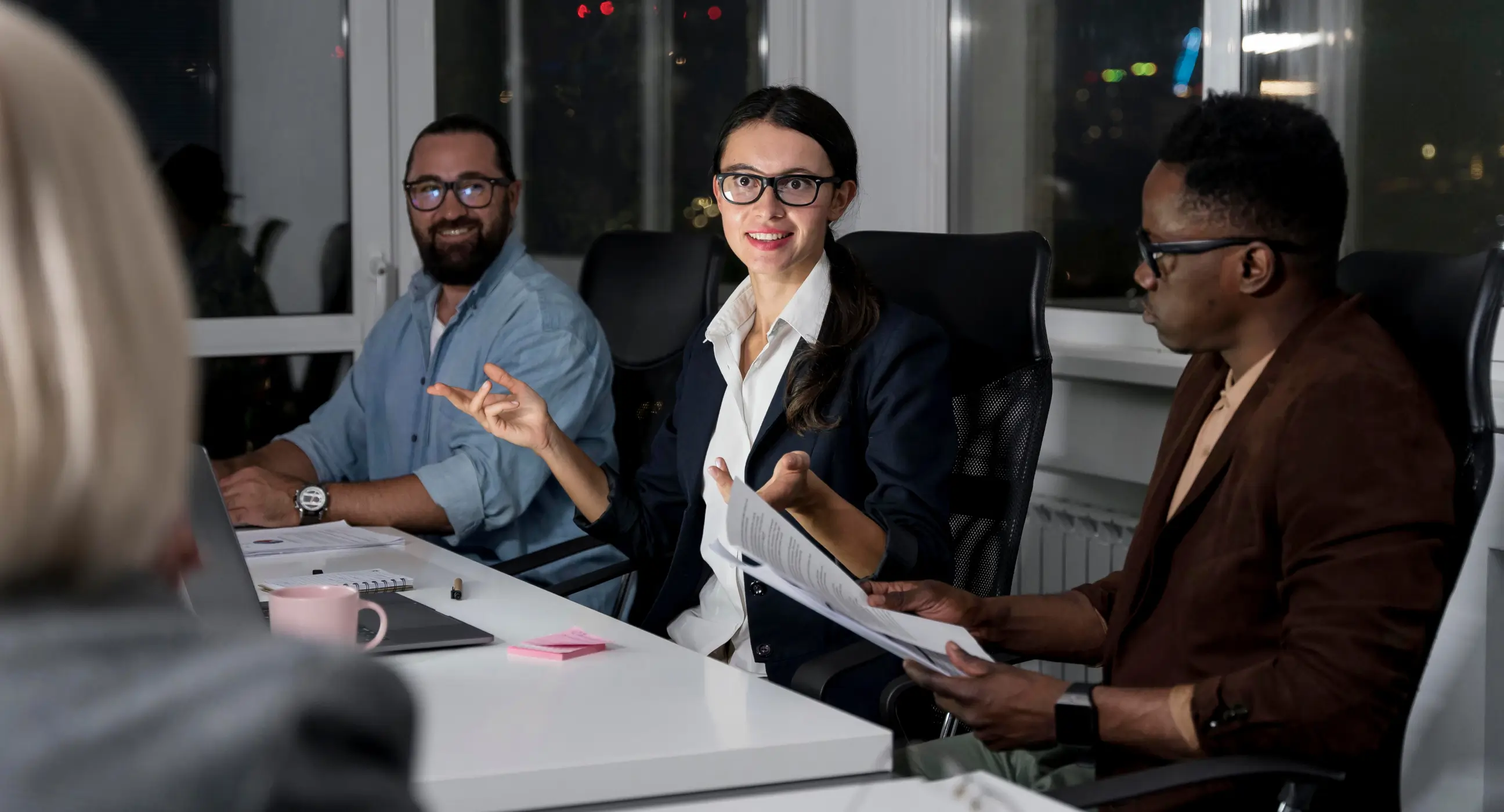 Diverse group of successful business professionals representing SBA loan impact